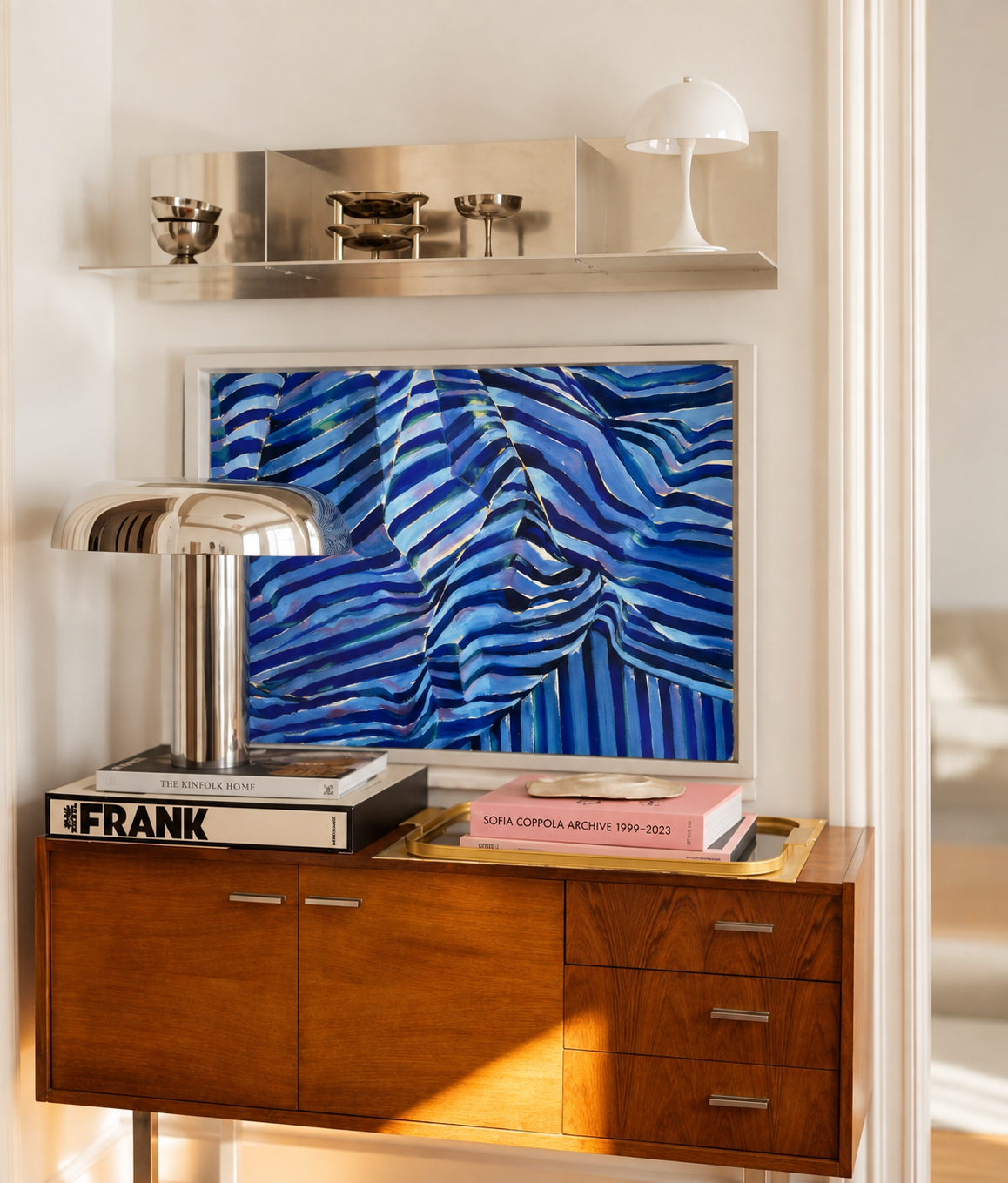 Striped Print (Blue)