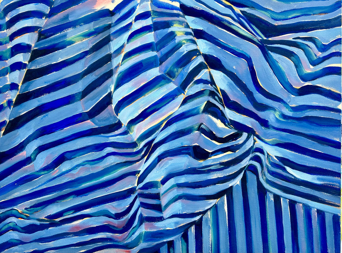 Striped Print (Blue)